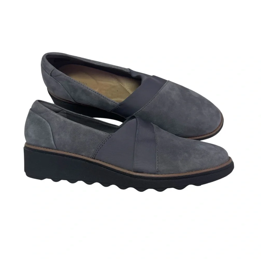 Clarks Blue Flats Minimalist Design